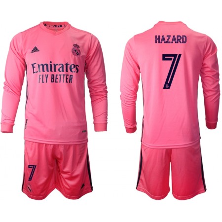 Divisa di Calcio Real Madrid Eden Hazard 7 Bambino Trasferta 2020-2021 Manica Lunga